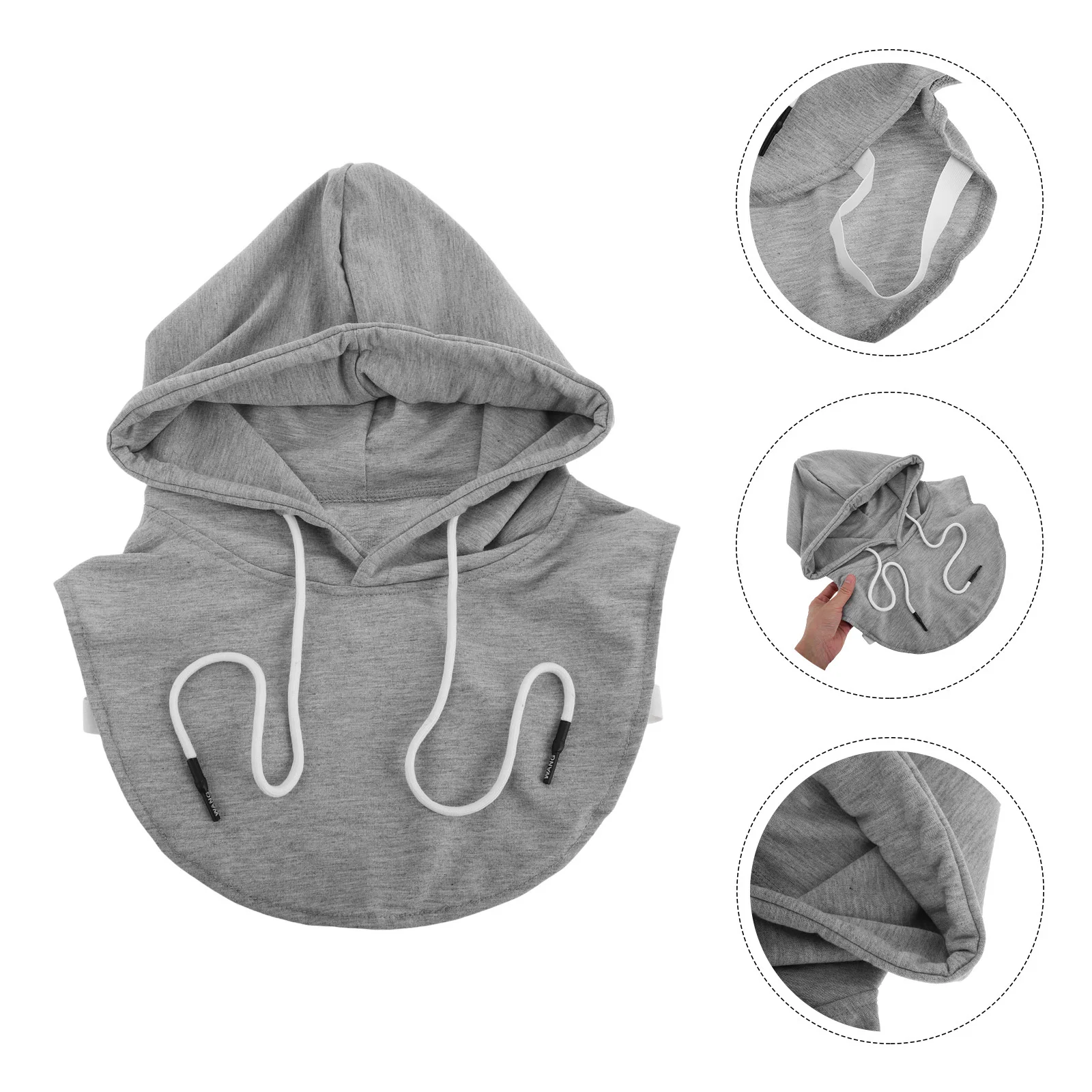 

Detachable Hooded Blouse Collar Black For Men Women Warm Outfit Matching Versatile Fake Collar Accessory Hoodie Replacement
