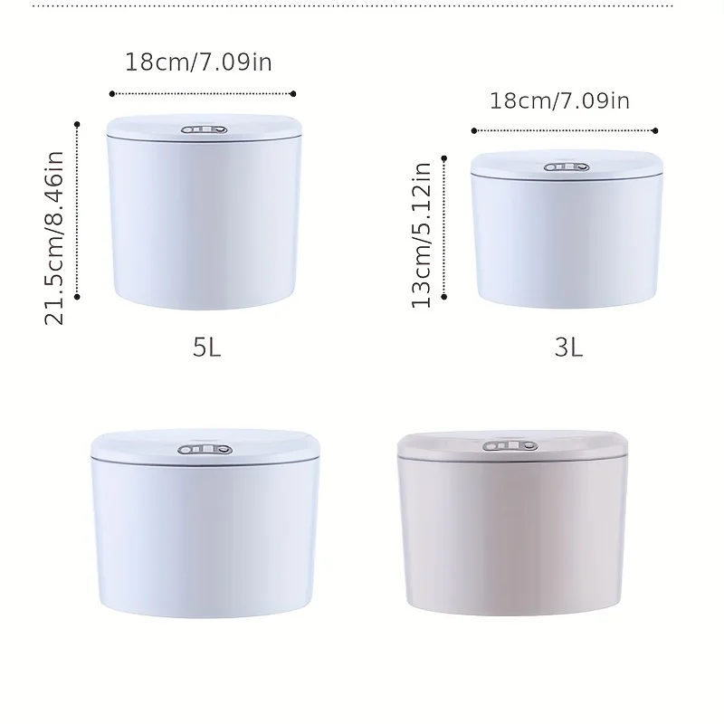 Desktop Sensor Trash Can,Touchless Automatic Mini Waste with Lid Intelligent Induction Electric Garbage Bin for Office Desktop