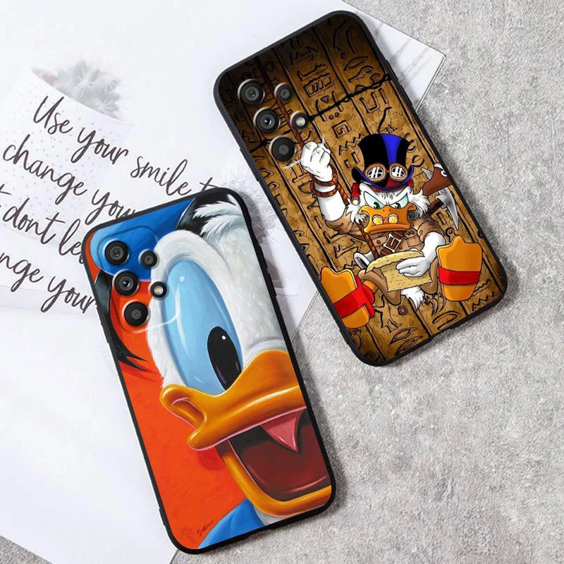 Donald Duck Disney Anime Cute For Samsung A53 A52 A33 A32 A51 A71 A21S A13 A73 A50 A22 A23 A03 A72 A54 A12 5G Black Soft