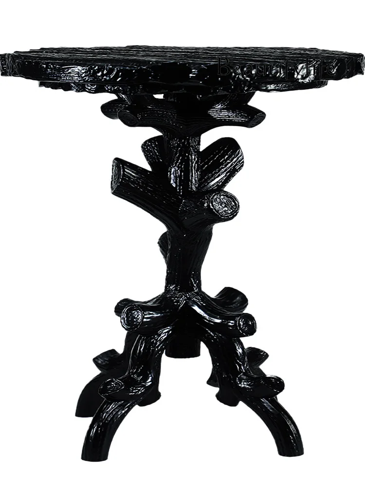 Light Luxury and Simplicity Tea Table Creative GRP Sculpture Villa Courtyard Balcony Leisure Small round Table