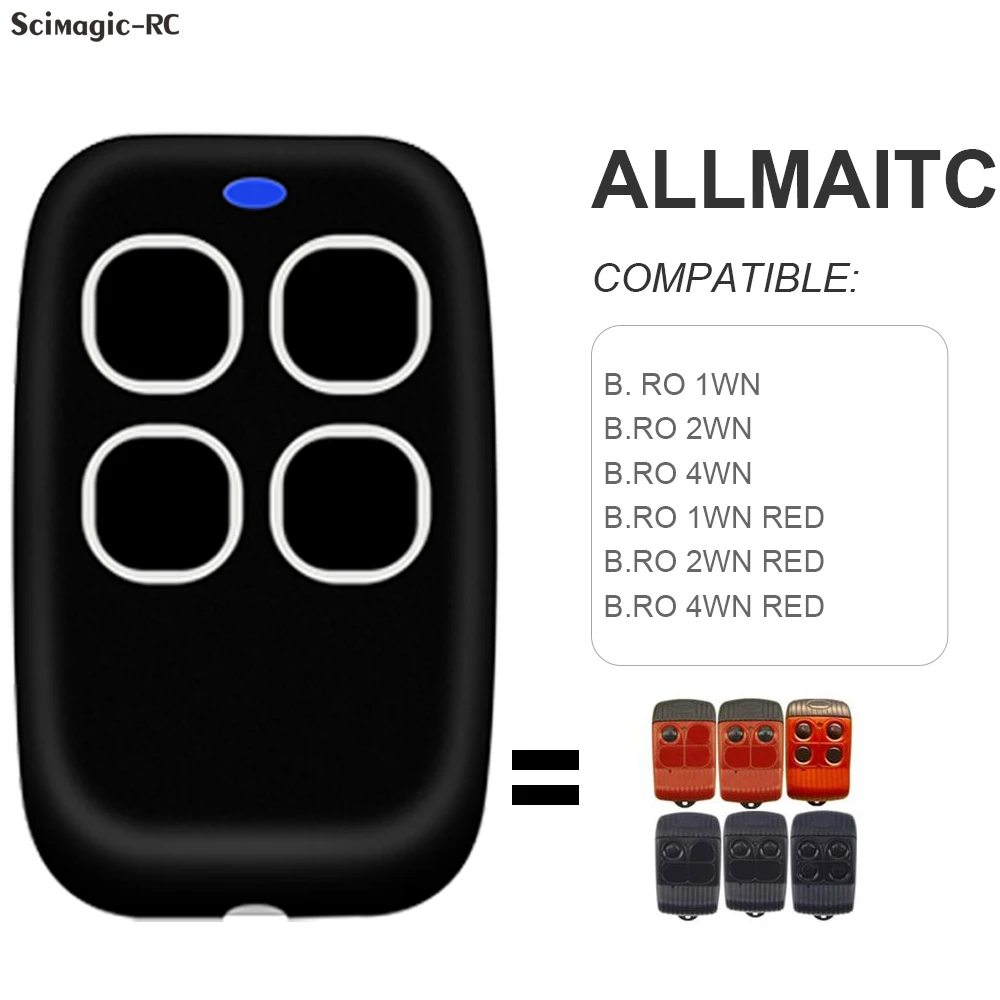 controle-remoto-de-garagem-433mhz-com-codigo-rolante-allmatic-for4-tech3-bro-over-mini-pass-bro1wn-bro2wn-bro4wn-red