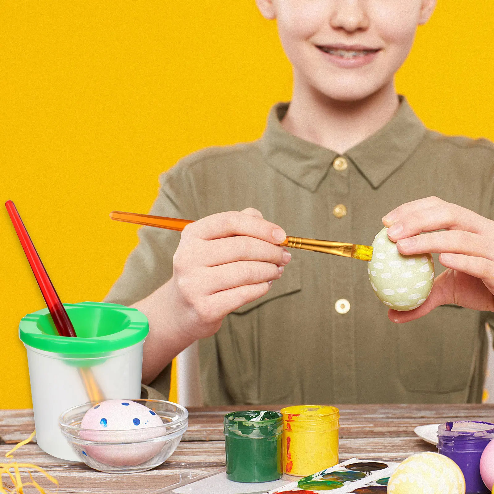 

16Pcs Painting Tools Transparent Paint Cups Art Supplies Paint Pen Brushes Painting Tool Kit for Art Tool Kit