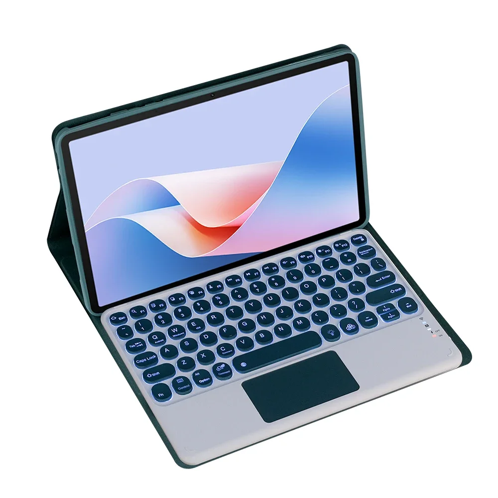 

Чехол для клавиатуры для Lenovo Tab P11 Plus TB-J616F/M/N 11 дюймов, защитная подставка из искусственной кожи с беспроводной подсветкой, чехол для клавиатуры Funda