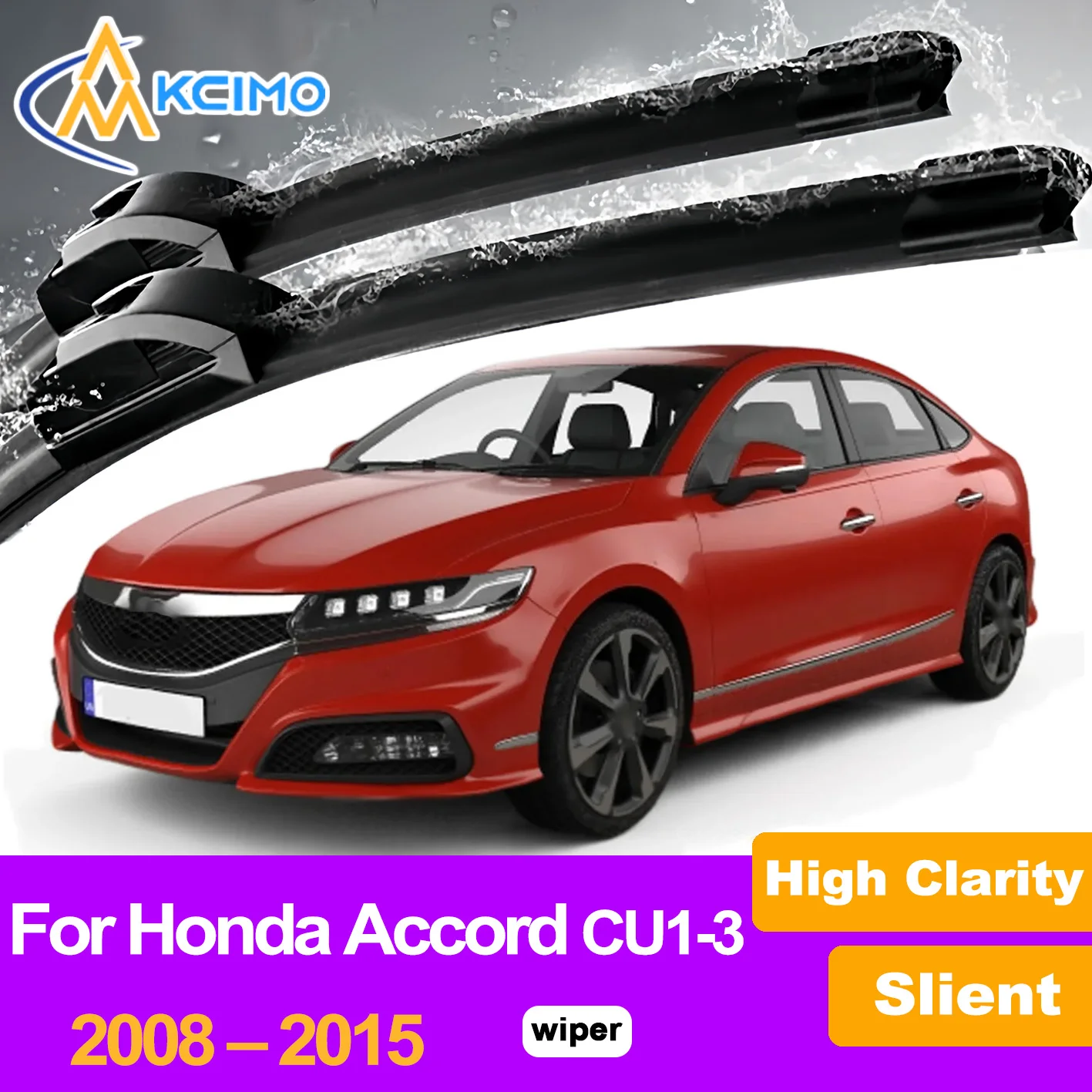 

2Pcs Front Windshield Wiper Blades For Honda Accord CU1-3/CW1-3 2008–2015 Acura TSX Windscreen Window Car Accessories