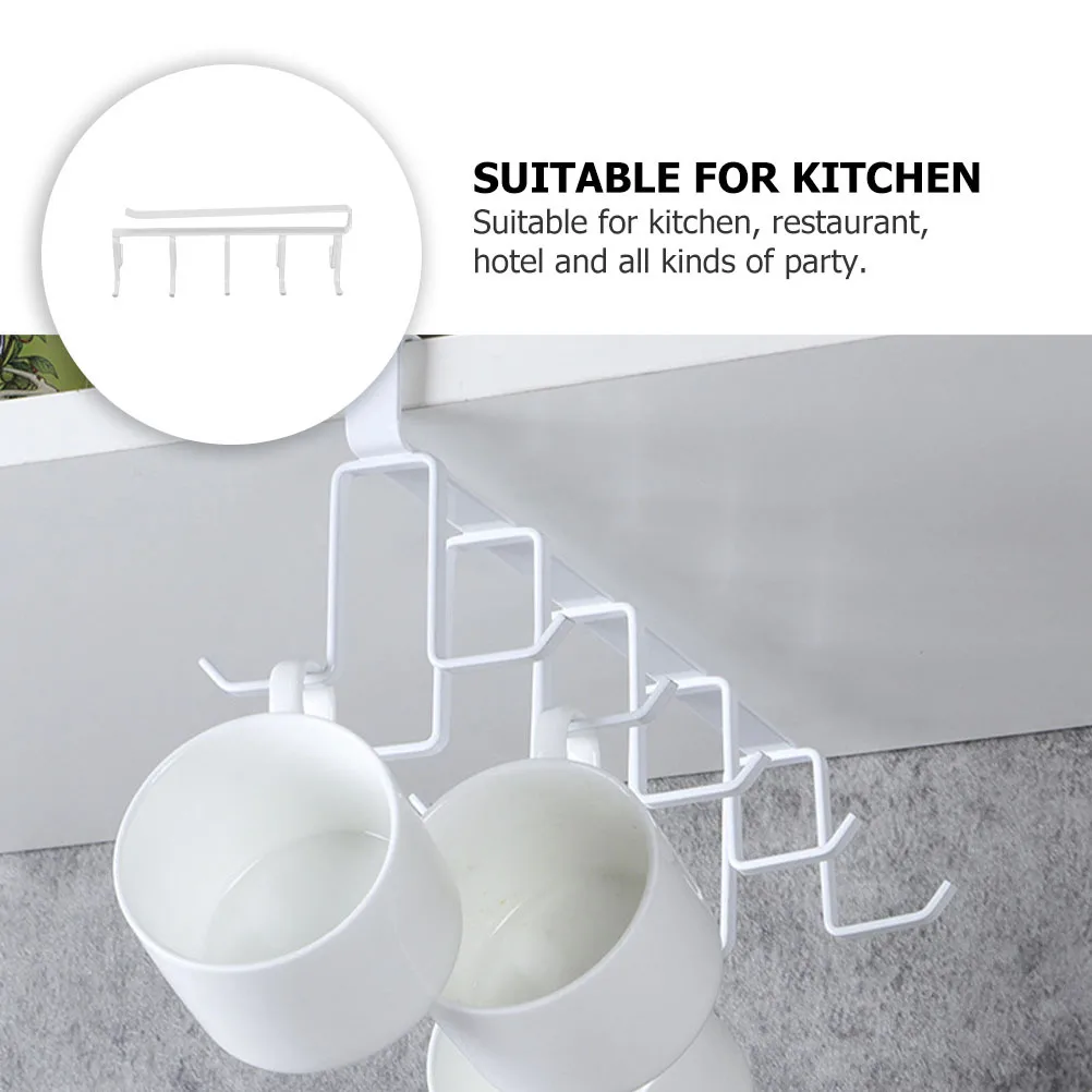 

1Pcs Glass Cup Rack Kitchen Iron Multifunctional Hanging Storage Rack Upside Down Wine Glass Holder for Home Restaurant