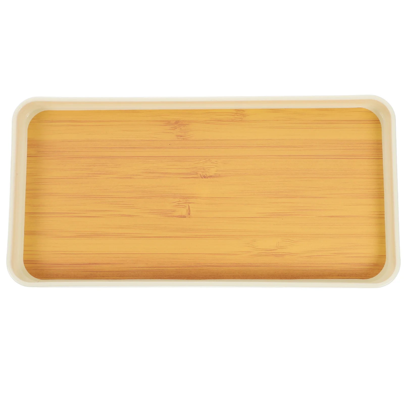 

Rectangular Japanese Wood Grain Tray Small Size Plastic Tea Fruit Serving Snack Dish Decorative Food Storage