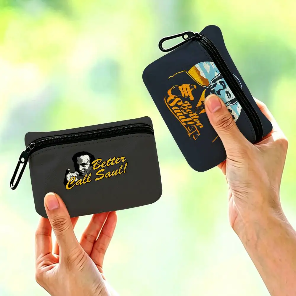 Drama Series B-Better C-Call S-Saul Wear-resistant Oxford Cloth Coin Purse Portable Backpack Hanging Card Storage Bag