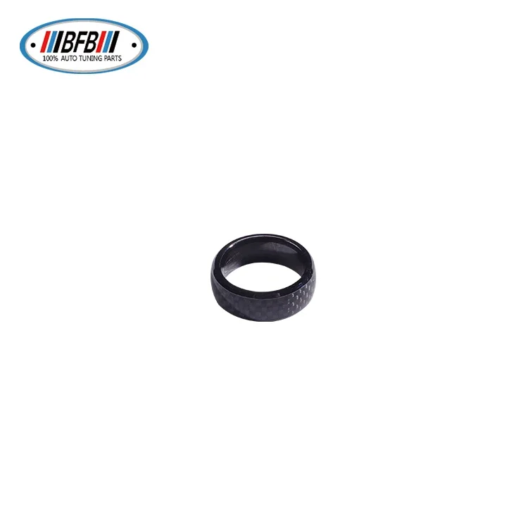 Black Carbon Fiber RFID Smart Ring For Tesla Model 3 / Y Car key open door