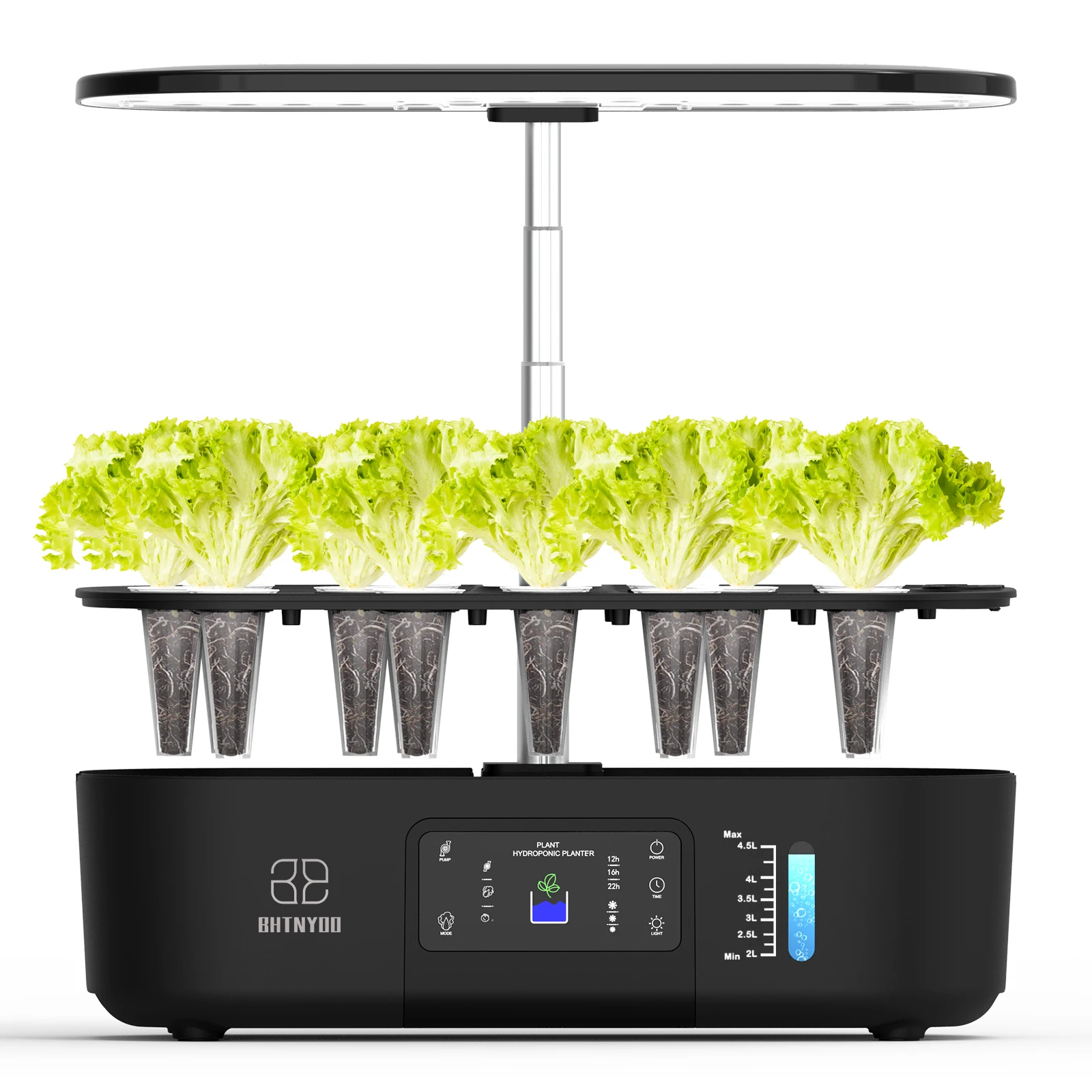 Sistema de cultivo hidropônico, kit de jardinagem de jardim de ervas internas BHTNYOO-13 Pods com luzes LED de cultivo de dois modos (altura ajustável)