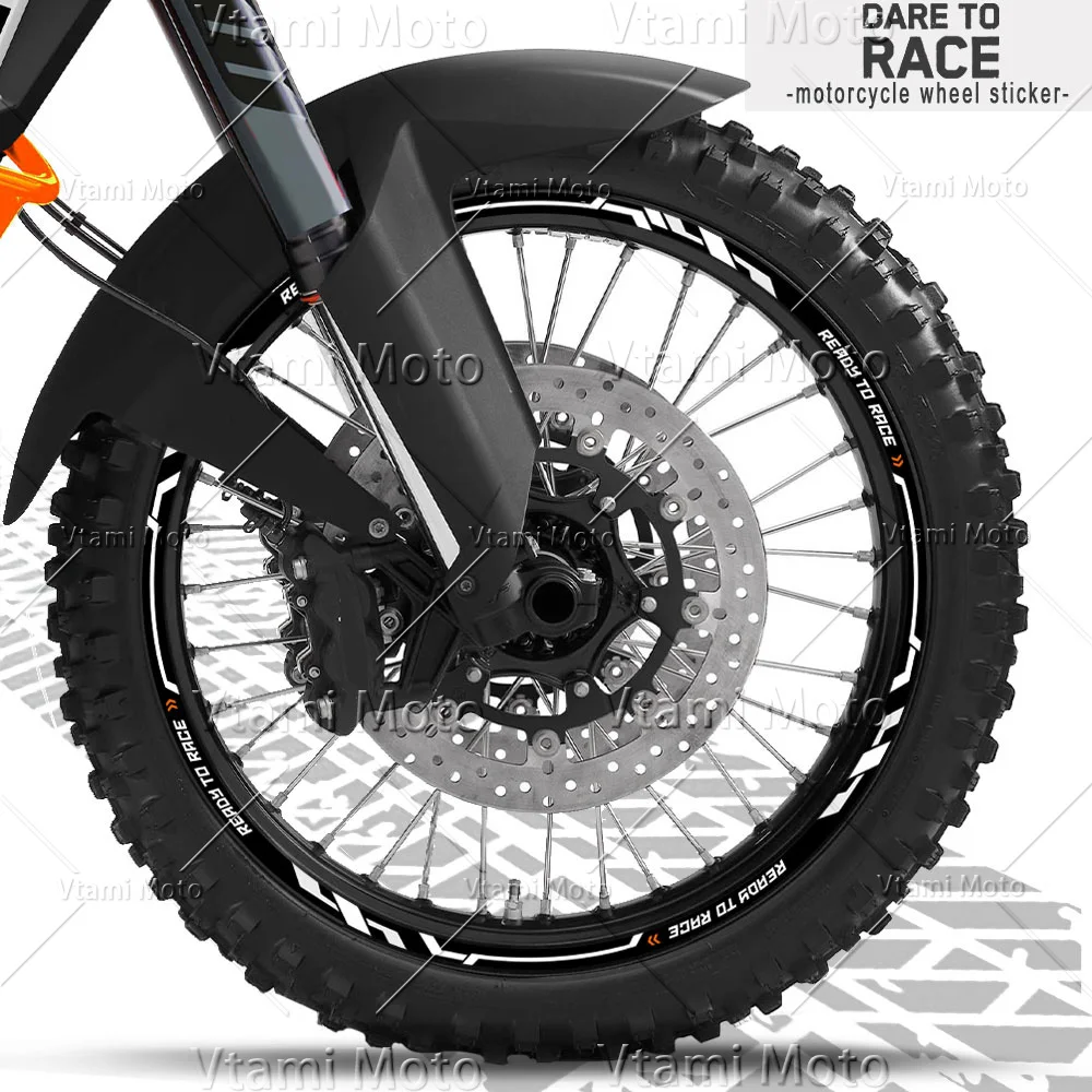 Autocollant réfléchissant de roue de moto, décalcomanies à rayures de jante de Motocross pour KTM 1290 SUPER ADVENTURE R S 890 Adv 790 690 390 990 1190