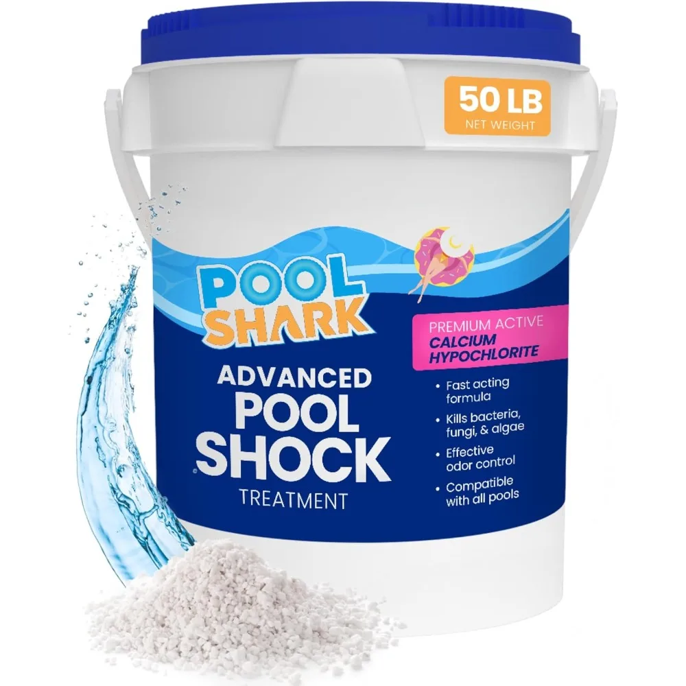 Hipoclorito de Calcio para Piscinas, 68% de Cloro en Gránulos, para Piscinas Enterradas y Elevadas, Agua Salada, Envío desde EE. UU.