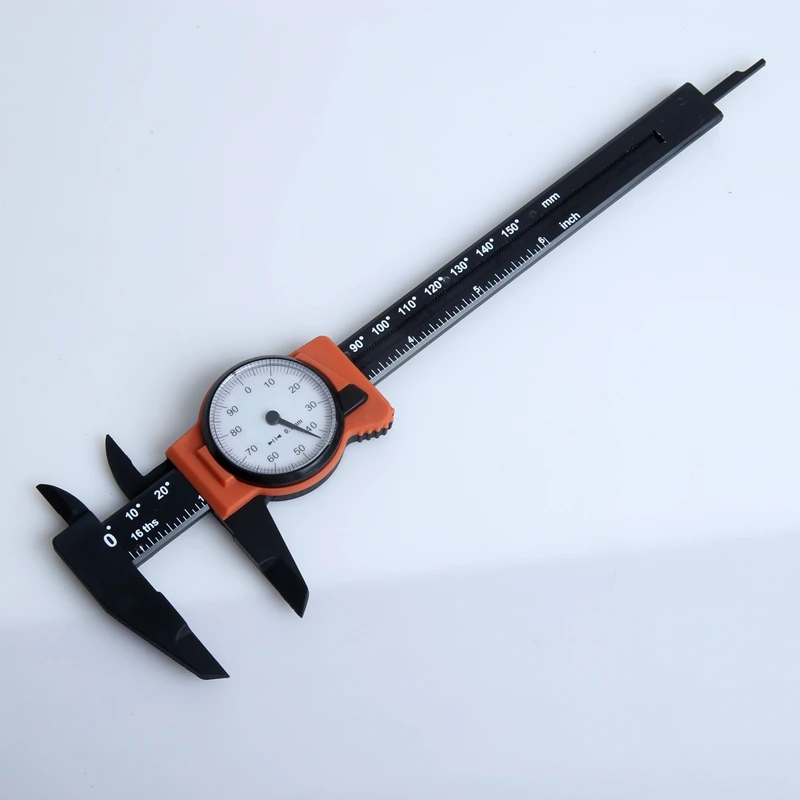 0.1mm Precision Scratch-proof Plastic Dial Vernier Calipers Jewellery Coin Measuring Tools 0-150mm Dial Caliper Gauge Indicator