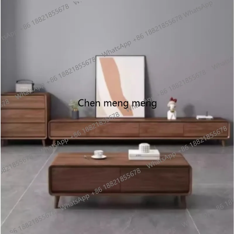 

Display Solid Wood TV Cabinet Modern Minimalist Storage Dollhouse Hallway Tv Table Unique Art Entrance Archivadores Furniture