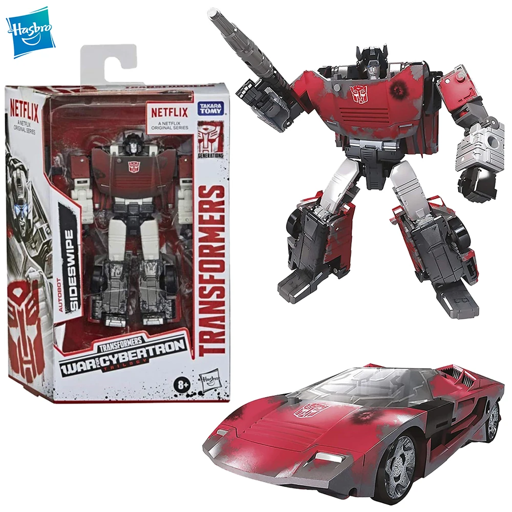 

[In-Stock] Hasbro Transformers Wfc Trilogy Netflix Autobot Sideswipe 130mm Anime Action Figures Collectible Robot Model Toy