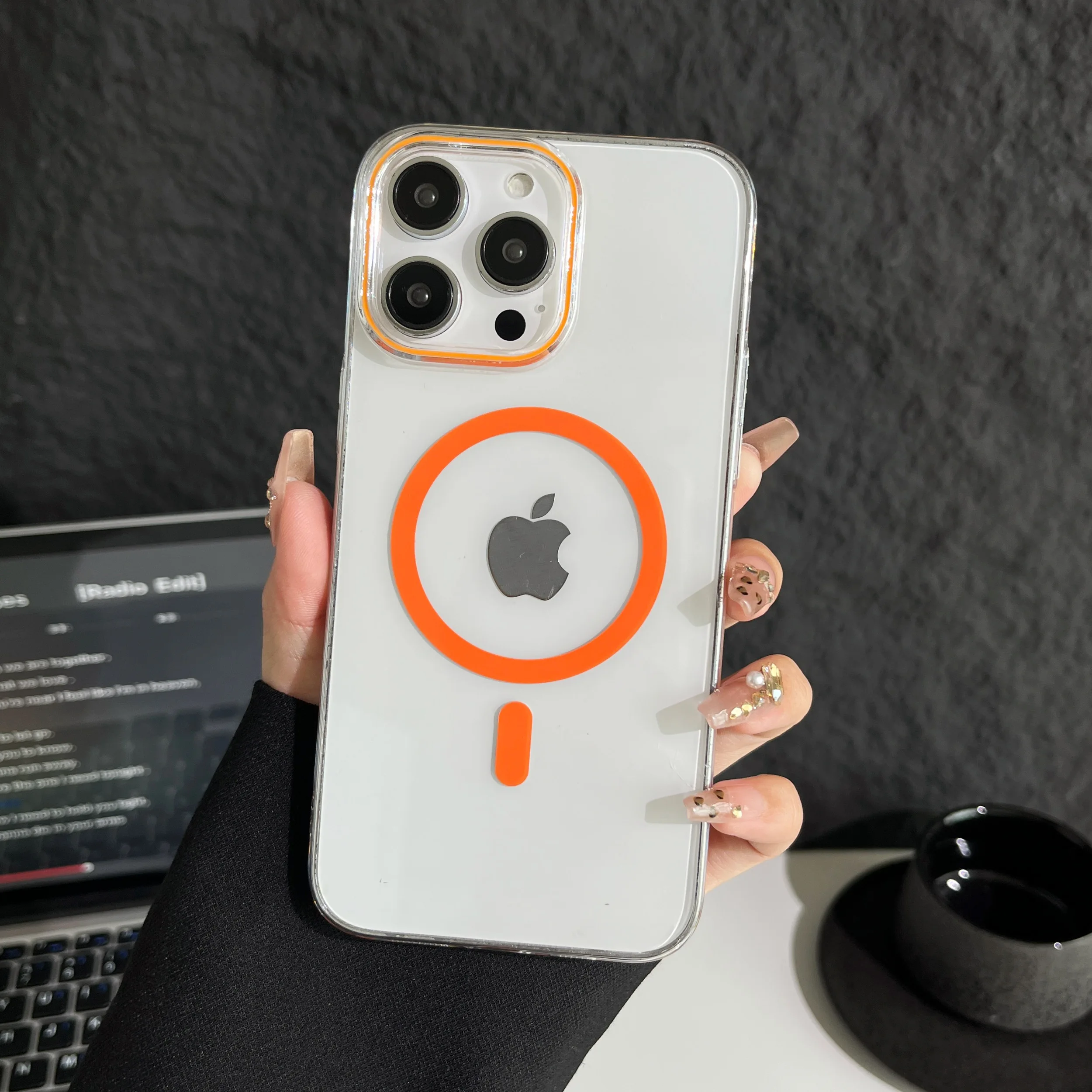 Nicht vergilbende magnetische Hülle für MagSafe iPhone 17E 16E 17 E Air 16 Pro Max 15 Plus 14 13 12 11 MagSafe Handyhülle Zubehör