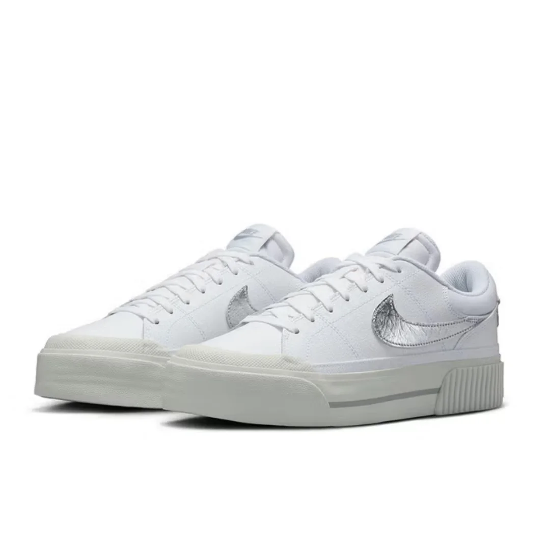 

Новые универсальные уличные женские кроссовки Nike, увеличивающие рост, в стиле ретро, Wmns Court Legacy Lift, легкие повседневные низкие туфли для скейтбординга, модные повседневные туфли на плоской подошве Must-Have Hq2307-100