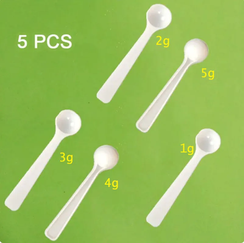 2 PCS Measuring Spoon White Drug Pesticide Safety Precise Selection 1 Spoon Is 1 g Powder