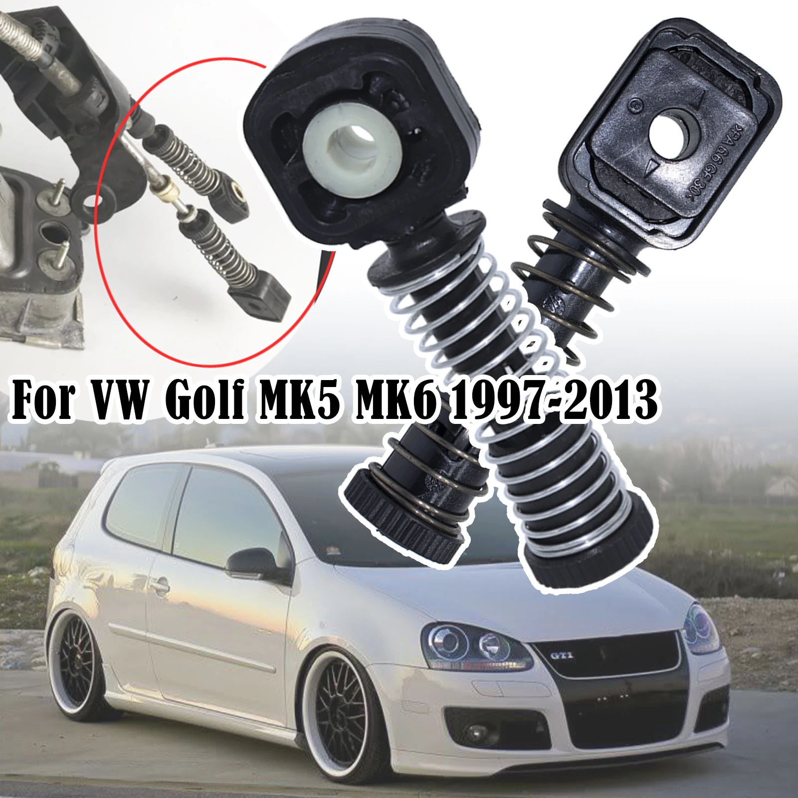 For VW Golf MK5 MK6Gear shift linkage Manual Gearbox Shaft Selector Change Lever Shifter Cable Linkage Rod End 1997 1998 - 2013