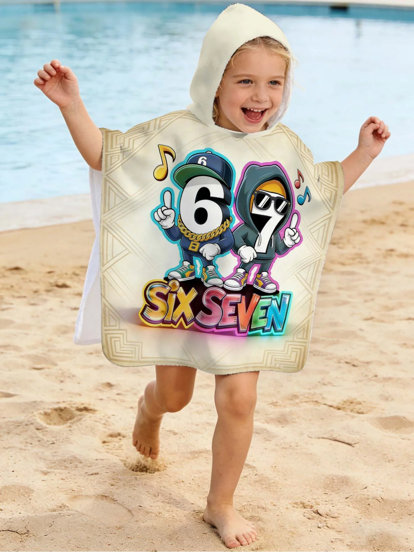 Element 67 Friendship Bathrobe Soft Bathrobe Super Absorbent Side buttons Suit For Beach Pool Seaside Camping For Boy or Girl