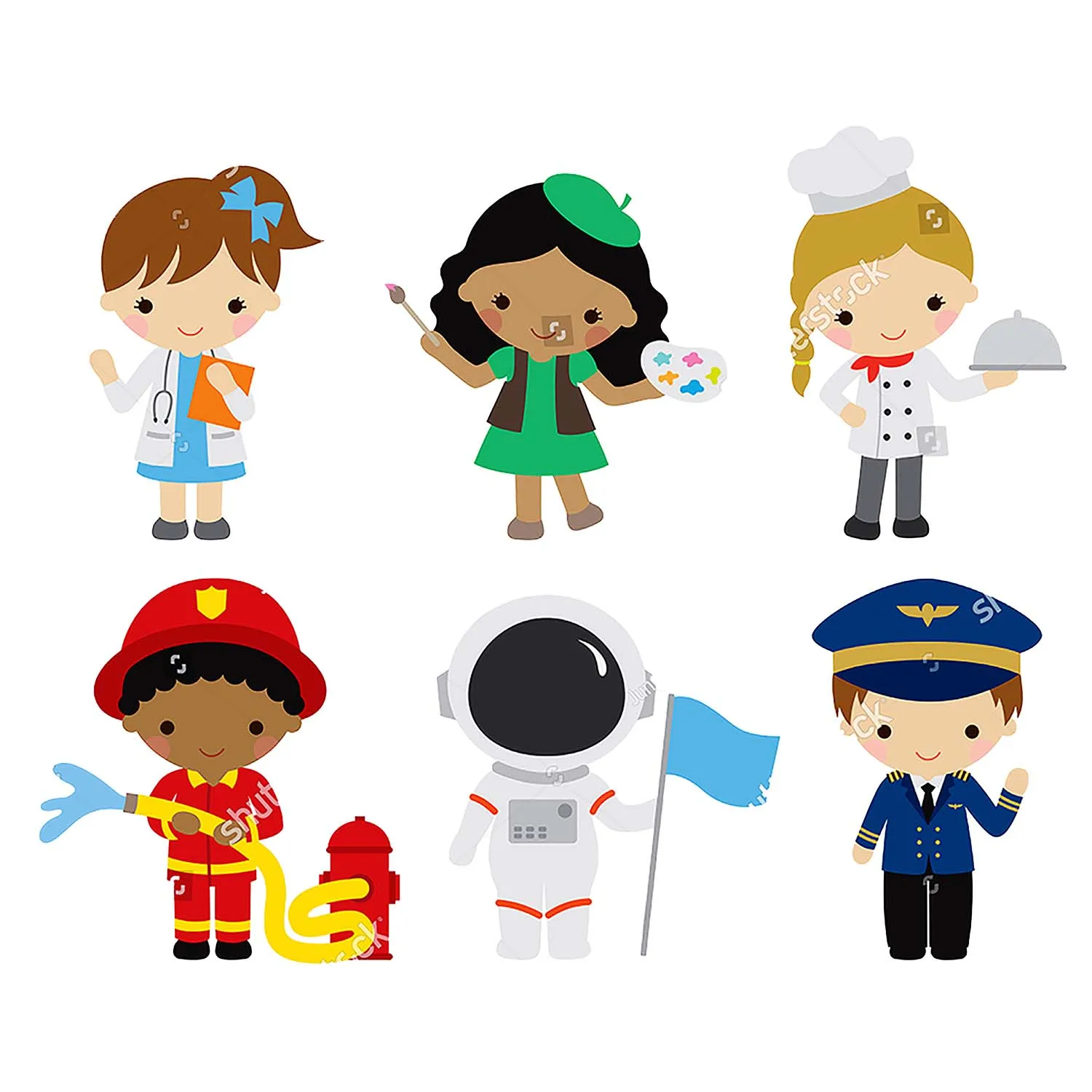 Hot Career Girls and Boy Metal Cutting Dies Lovely Princess Fireman Astronaut Police Doll Stencil Embossing for DIY Scrapbooking