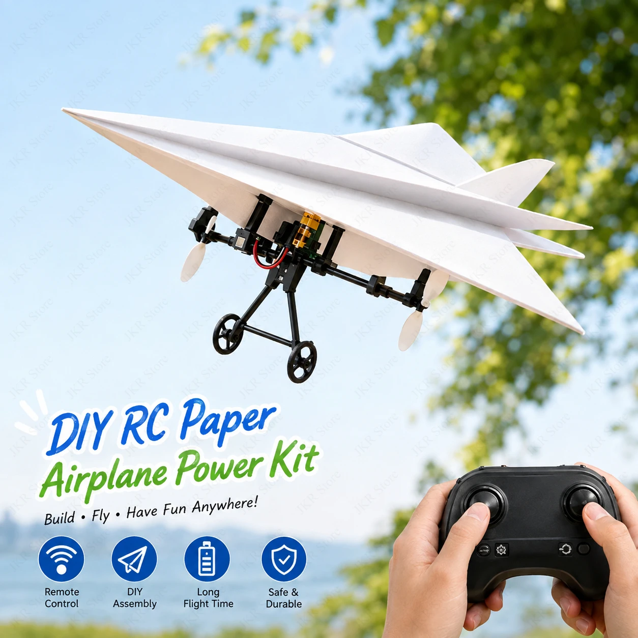Rc Hobby Park - 접이식 RC 종이 비행기 DIY 전동