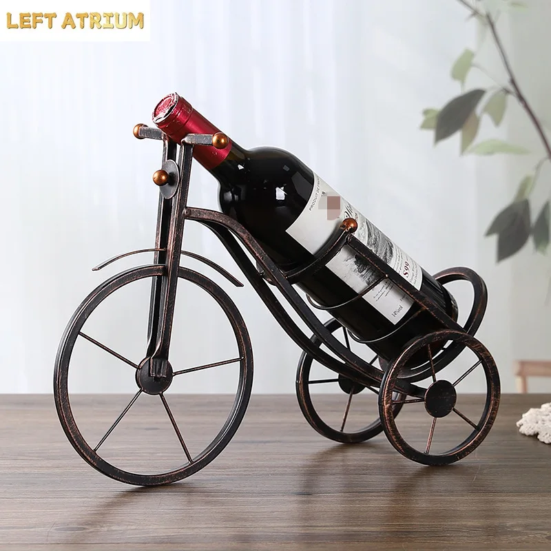 Wine Rack Creative Home Restaurant Wrought Iron Old Wine Champagne Display Rack Bicycle Handicraft Decorative Ornament