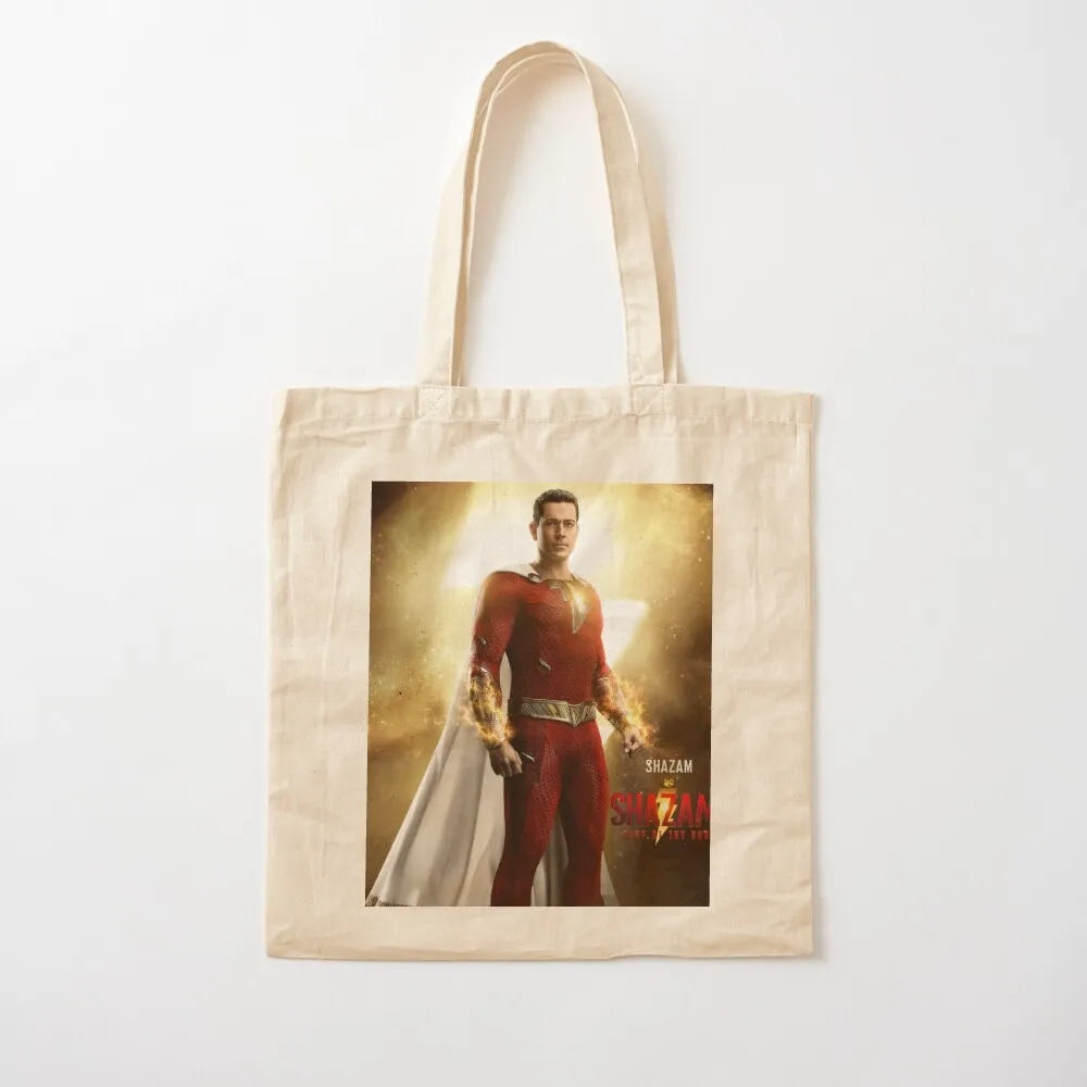 

Billy batson - shazam - Shazam movie (2023) poster Tote Bag Women's bag bag luxury women Canvas Tote