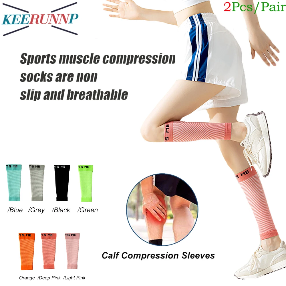 

1Pair 23-32mmHg Calf Compression Sleeves Men Women Wide Calf Sleeve Brace Compression Socks for Running,Shin Splint,Pain Relief
