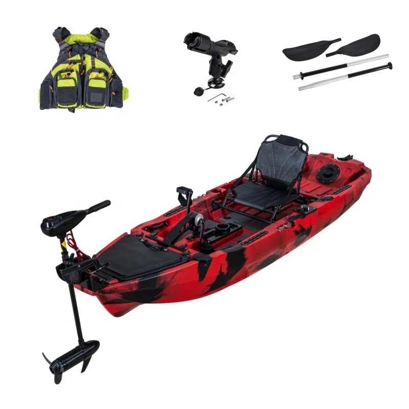 2025 New Arrival 10FT 2 Pieces Detachable Motorized Kayak Single Paddler Modular Kayak Fishing Kayak For Sea
