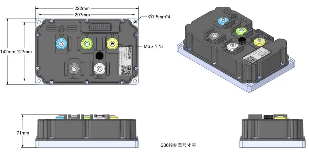 Controlador de motocicleta eléctrica de 8000W FOC Sinewave ND72850 con función de frenado regenerativo para scooters de alta potencia