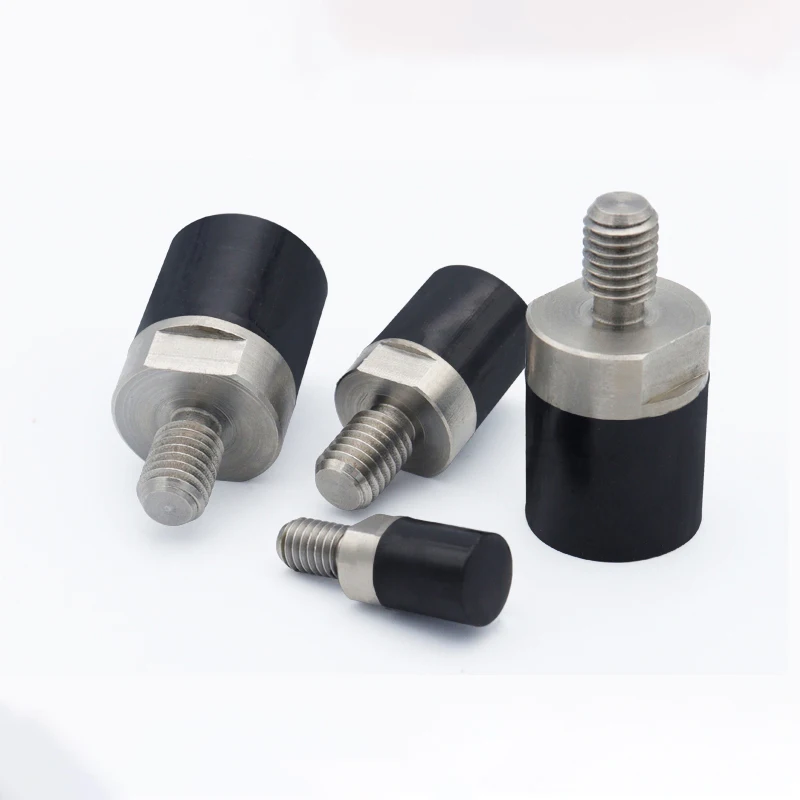 Black 70A internal thread polyurethane screw M3~M10 buffer anti-collision screw wrapped with adhesive stop bolt stopper
