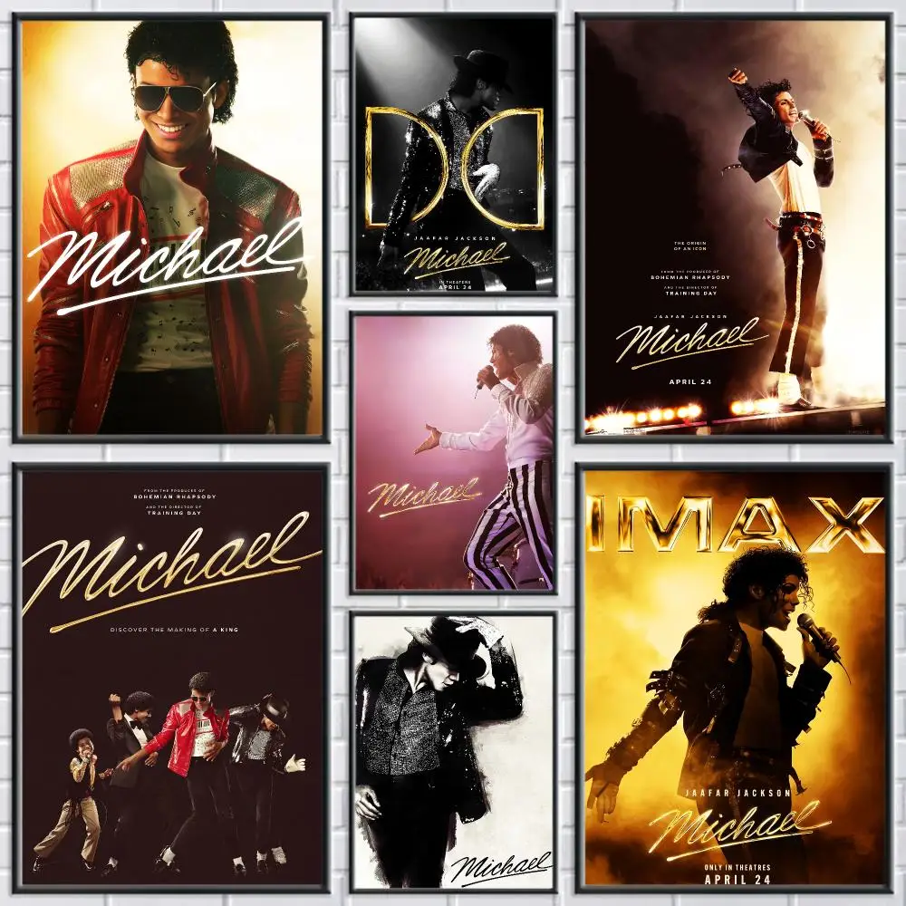 2026 Movie M-michael Poster Durable Waterproof Aesthetic Stickers Wall Art HD  for Office Bedroom Bar  Coffee Home Decor