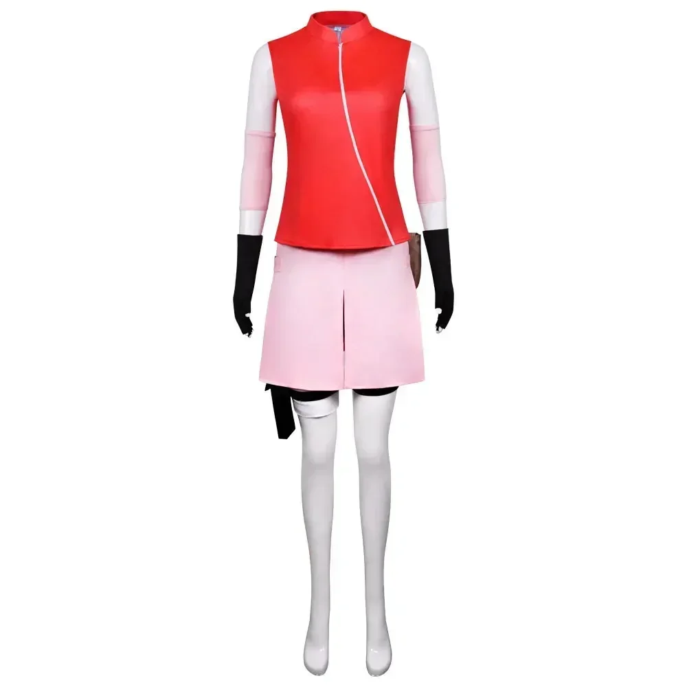 CosplayHarlot Sakura Cosplay Kostüm für Damen Shippuden Anime Jupe Outfit Ninja Dessin Anime Halloween Karneval Unisex