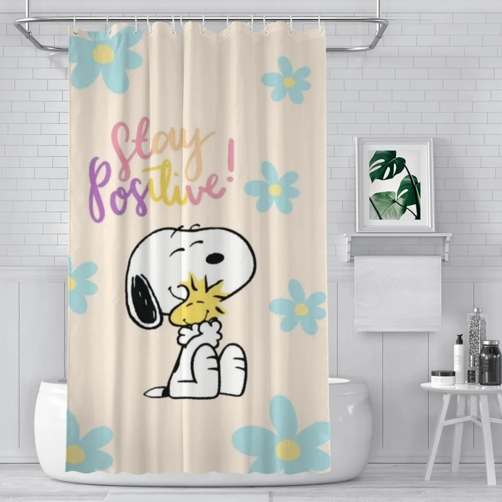 

Занавеска для душа Snoopy Peanuts, украшение для ванной комнаты, занавеска для душа, подарок на день рождения