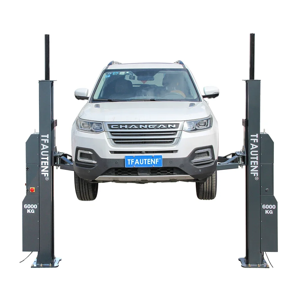 TFAUTENF Garage Workshop Use Intelligent Two Post Auto Lift For Light Trucks On Ground Car Lift