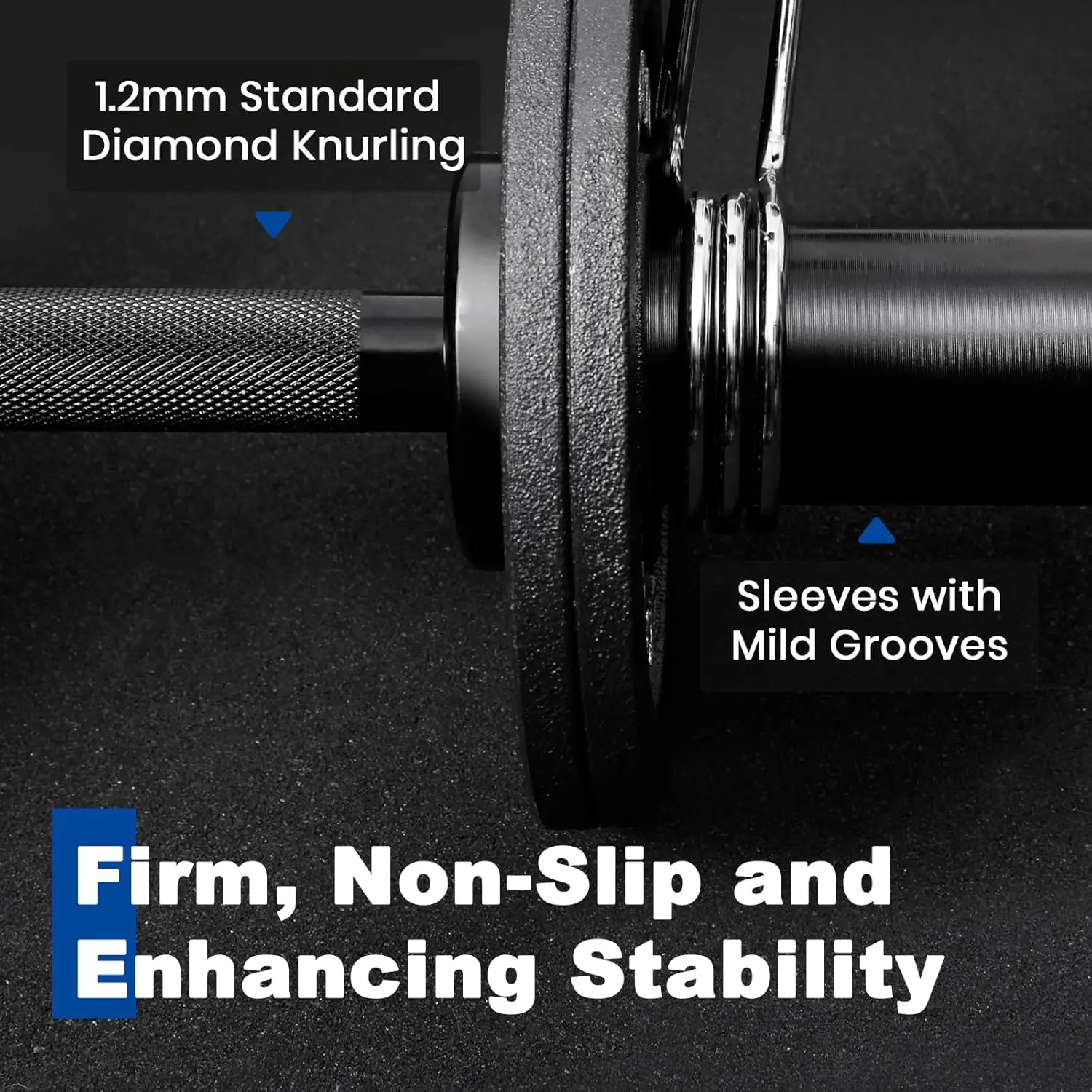 Barra de mancuernas cargable de 16 pulgadas para placas olímpicas, herramienta de entrenamiento de fuerza de peso ajustable