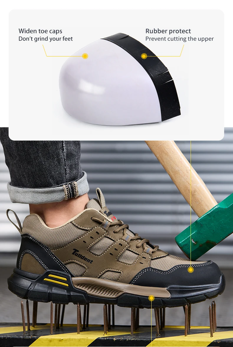 Men's Safety Shoes, Puncture Resistant Work Boots, Protective Shoes, Wear-Resistant Work Shoes, Insulated Shoes