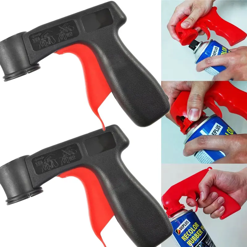 Paint Spray Grip Bottle Adapter Universal Spray Can Gun Pistol Grip Full Grip Trigger Lock Ring Maintenance Repair Tools Auto