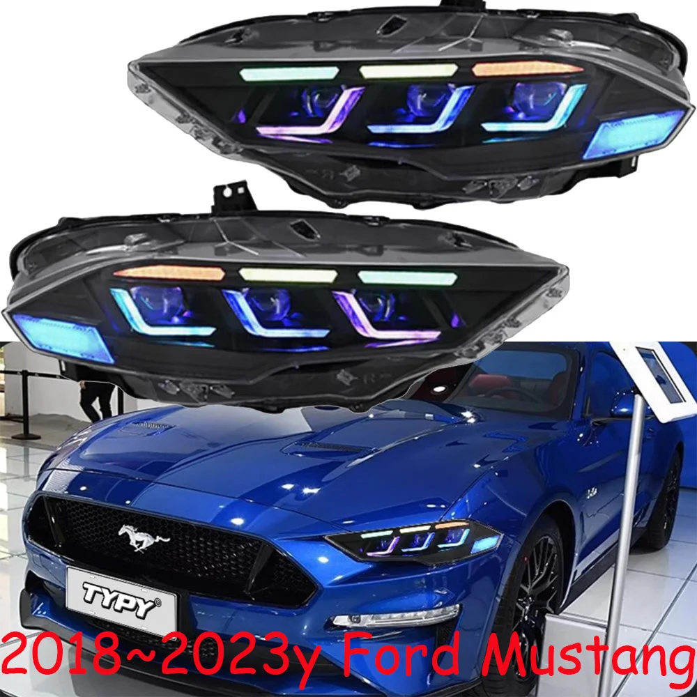 

car Stylg Head Lamp for Ford Mustang Headlight 2018~2023y LED Headlight Mustang daytime runng light Auto Accessories
