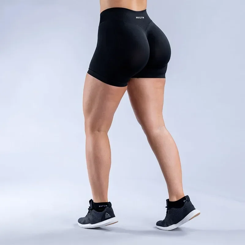 NVGTN Impact Shorts Seamless Half Pants Women Soft Fitness Outfits Yoga Pants Gym Running Bike Wear