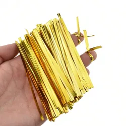 700pcs/Pack Metallic Wire Twist Ties Candy Bag Baking Cake Pops Sealing Bag Lollipop Party Gift Packaging Rope Wire Random Color