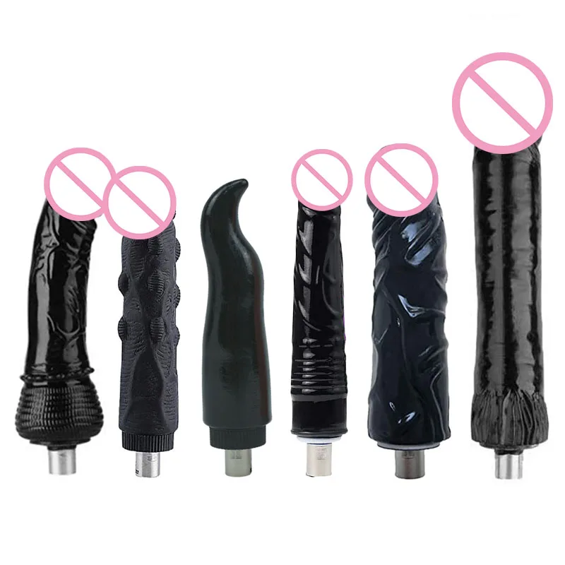 Black Dildo For Sex Machine Attachment 3XLR 3PRONG Attachment Dildo Suction Cup Sex Masturbation Love Machine For Women Man