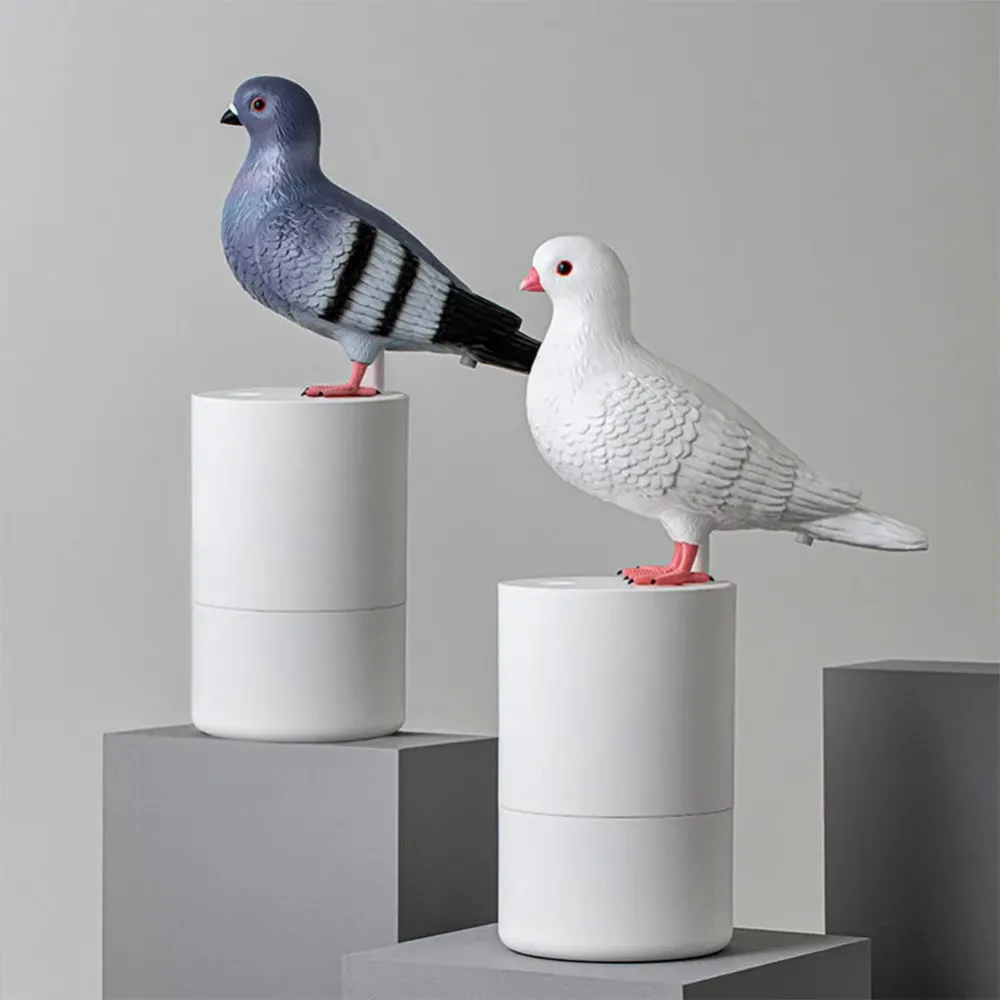 Automatic Soap Dispenser Cute Pigeon Touchless Foaming Soap Dispenser 300ml Electric Foam Soap Dispenser for Bathroom Kitchen