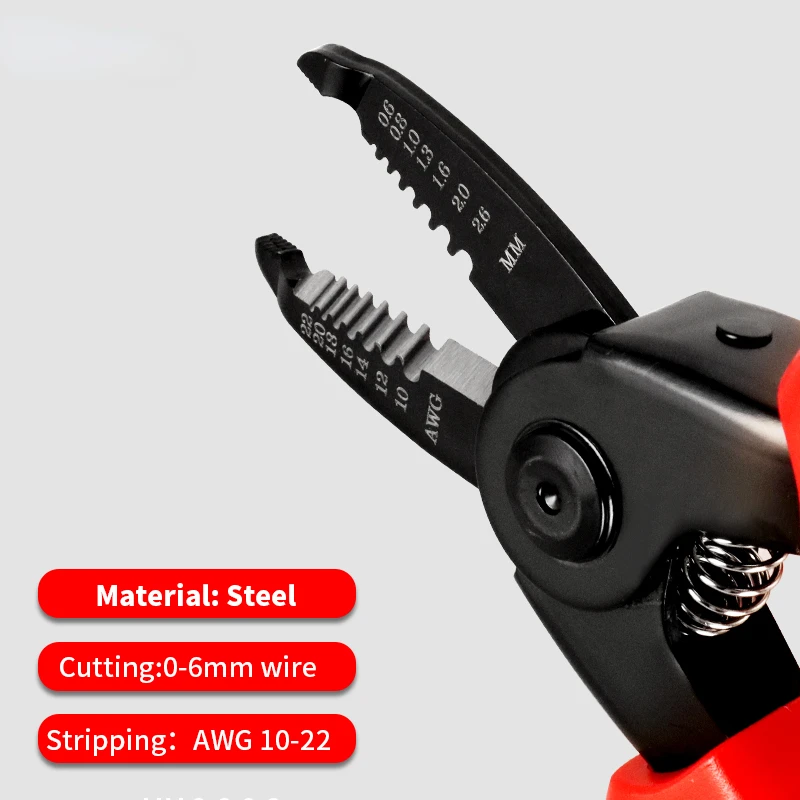Imagem -04 - Combinação Kit Alicates Intercambiáveis Wire Stripper Wire Crimper Wire Cutter Tin Snips 2210awg em 1