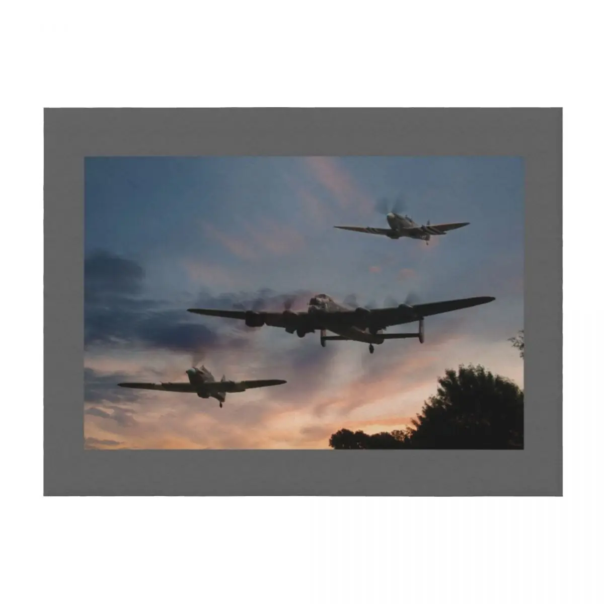 

BBMF Low Pass at Sunset Throw Blanket Tourist Polar Comforter Single Blankets