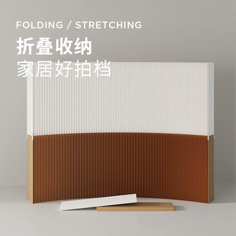 Color matching paper wall screen partition folding wall panel fence entrance living room dining room room movable screen