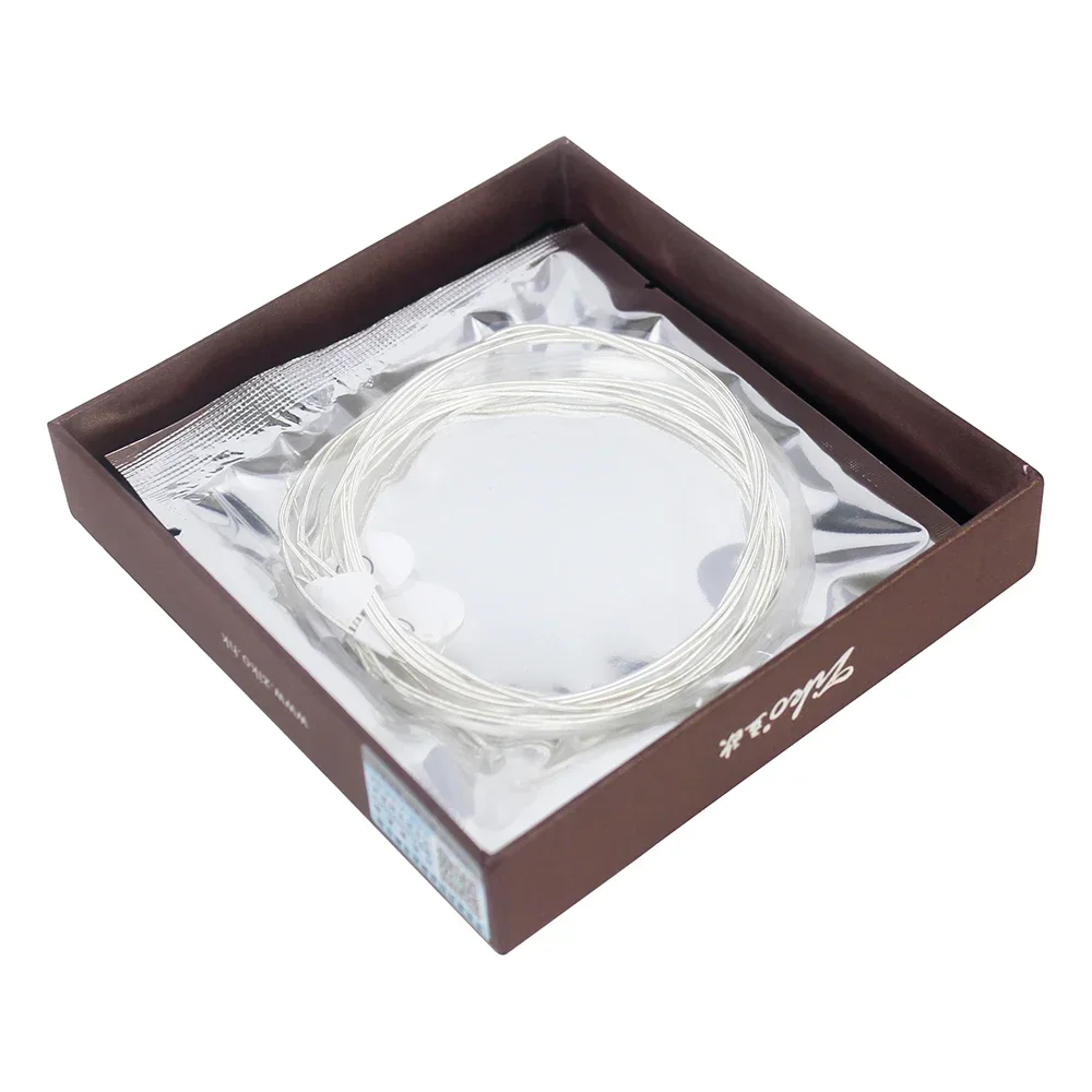 ZIKO سلاسل الغيتار الكلاسيكية DPC-028 النايلون الشفاف الأساسية الفضة مطلي الجرح سلاسل الغيتار أجزاء الغيتار وملحقاتها