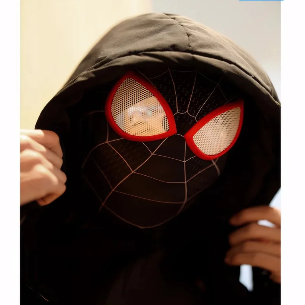 Zipper style Spiderman Mask Superhero Miles Morales Spider Man Cosplay Masks for Adults Boys Girls Christmas Costume Props