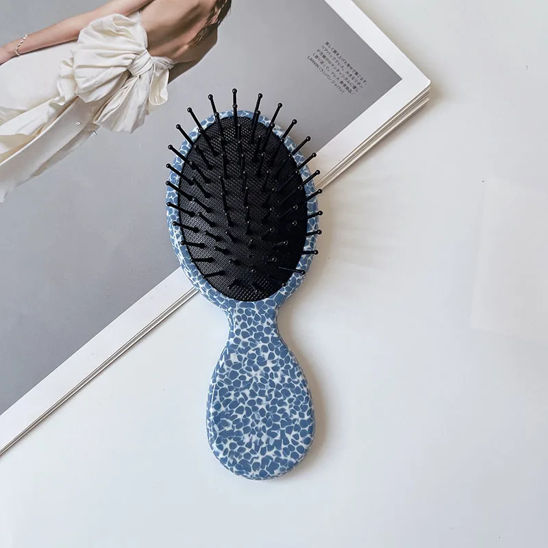 مشط وسادة هوائية لتدليك حمض الخليك ، مشط وسادة هوائية منزلي صغير محمول ومتعدد الأنماط مع مقبض بيضاوي للعناية بالشعر