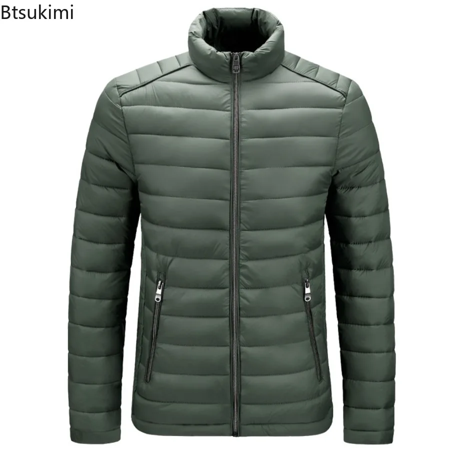 New 2025 Men's Parkas Fashion Autumn Winter Warm Stand Collar Jackets Parkas Coats Casual Windproof Parka Slim Outwear for Men